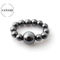 Natural Stone Bodhi Beads Rings 4mm Beads Elastic Stackable Rings Boho Jewelry Rings Gift for Woman Men