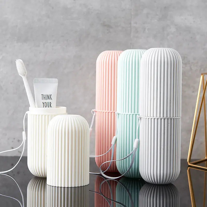 Travel Portable Toothbrush Storage Case Toothpaste Holder Box Organizer Household Storage Cup for Outdoor Bathroom Accessories