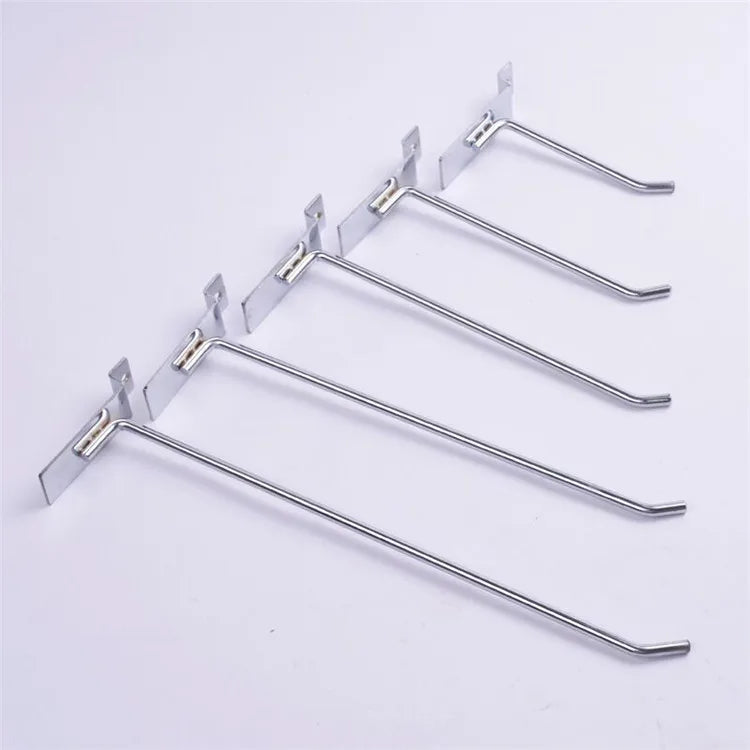 China Supplies Metal Clothes Hanging Wall Wire Hook Price Tag Pegboard Display Hooks Slatwall Hooks