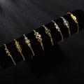 G580 Stainless Steel Gold Hollow Heart Butterfly Flower Music Note Chain Women Bracelet