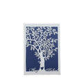 Navy Blue Rustic Laser Cut Wedding Invitation Special Design Tree Card Made of Paper Music Cross Angel Style