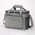 Durable Large Expandable Double Deck Cooler Bag Leakproof Tote Bag Insulated Lunch Bag With Side Tissue Pocket