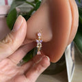 Gaby New Sale Surgical Steel Nose Piercing Nose Rings Stainless Steel butterfly Nose Studs Piercing Wholesale Body  Jewelry