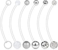 Gaby Bioplast Sport Maternity Belly Button Rings Flexible Children's Navel Body Piercing Jewelry ASTM Certificate for Weddings