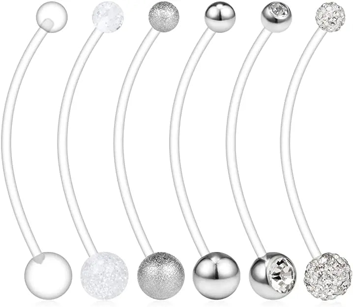 Gaby Bioplast Sport Maternity Belly Button Rings Flexible Children's Navel Body Piercing Jewelry ASTM Certificate for Weddings