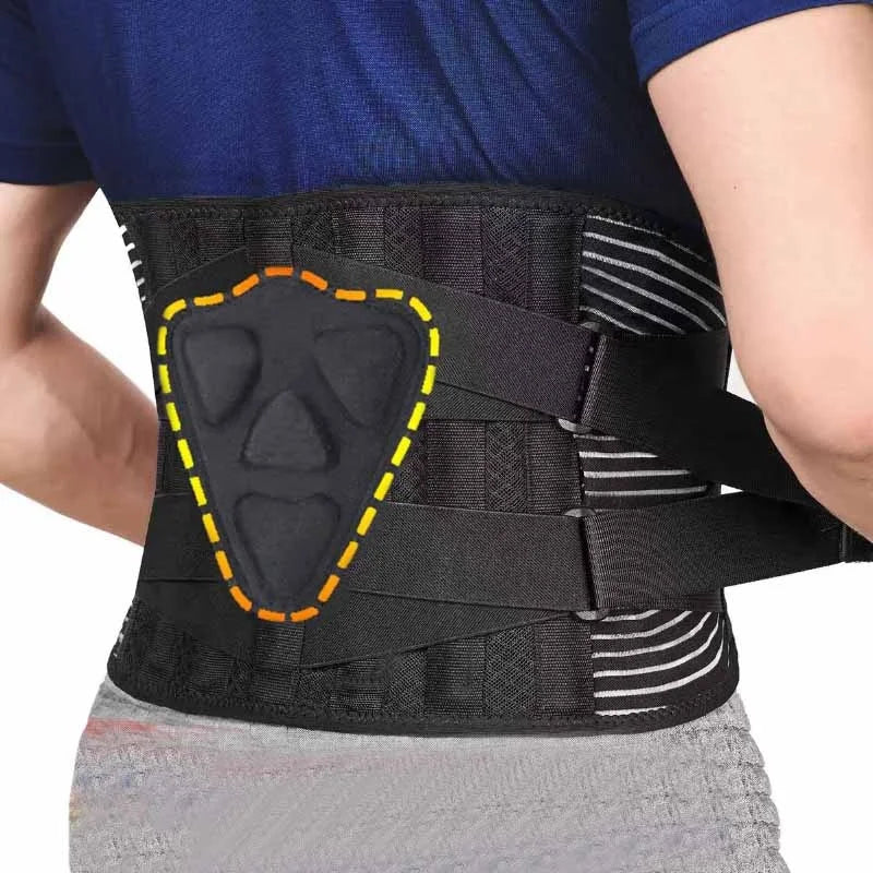 Lumbar Brace  Waist Pain Relief Back Straightening Support Belt with Removable Lumbar Pad