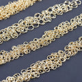 M1113 20g/lot Wholesale 14K Gold Plated Copper Nickle Free Jump Open Rings Women Jewelry Making Accessories