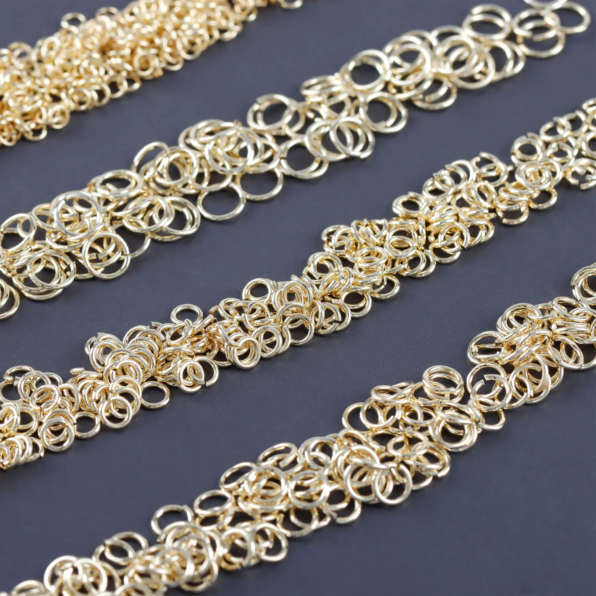 M1113 20g/lot Wholesale 14K Gold Plated Copper Nickle Free Jump Open Rings Women Jewelry Making Accessories