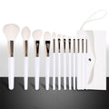 Makeup Premium Brushes Individual 12pcs White and Gold Makeup Brushes High End