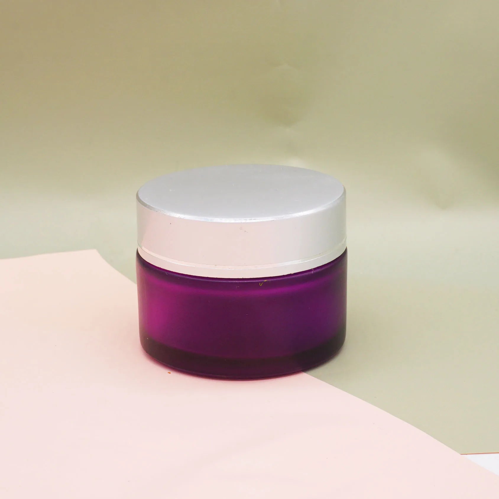 1oz Frosted Purple Empty Cream Jars 50g