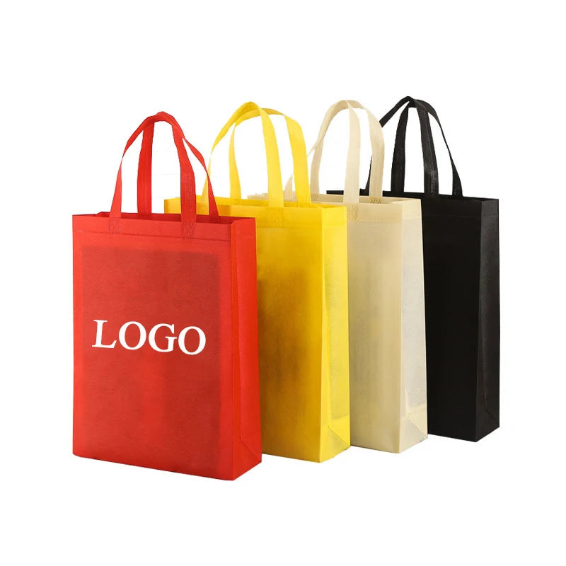 Wholesale Reusable Cheap Custom logo Polypropylene Non Wovenfabric Shopping Bag Promotional Pp Non WovenCloth Shopping Bag
