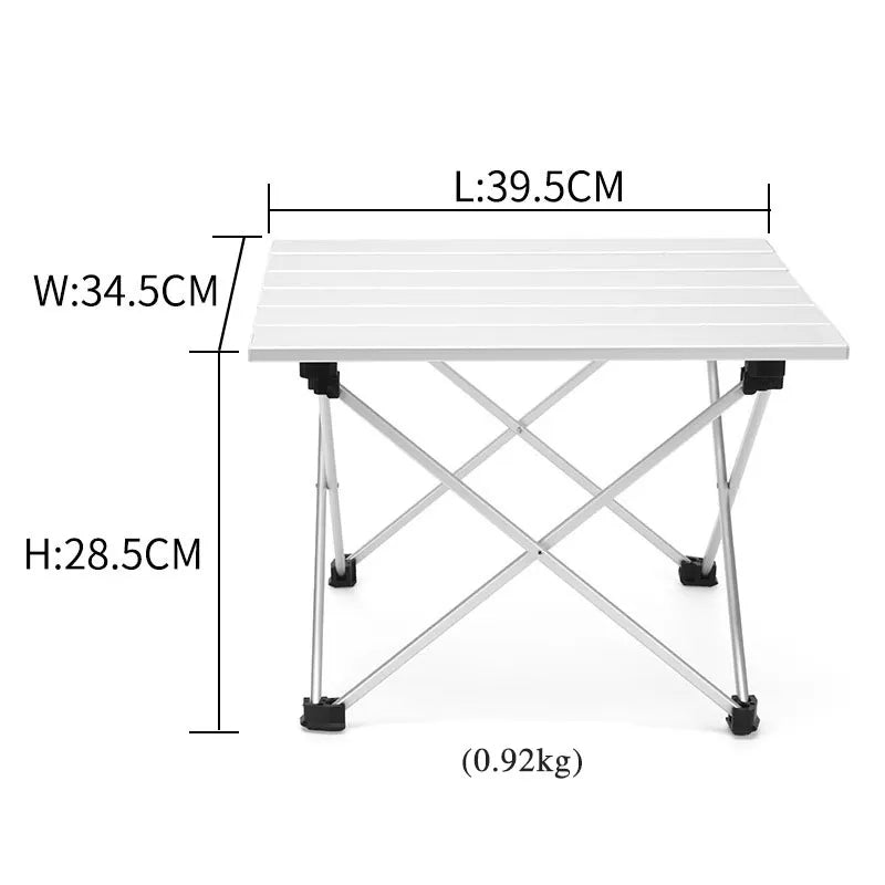 JSJM Modern Outdoor Foldable Camping Desk Aluminum Alloy Lightweight Portable Folding Table