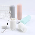 Portable Travel with Lid Storage Box Italian Simple Outdoor Travel Wash Tooth Cup