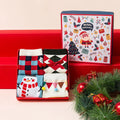 Wholesale Red Cute 3D Cartoon Design Christmas Xmas Socks Women Novelty New Year Crew Socks in Gift Box