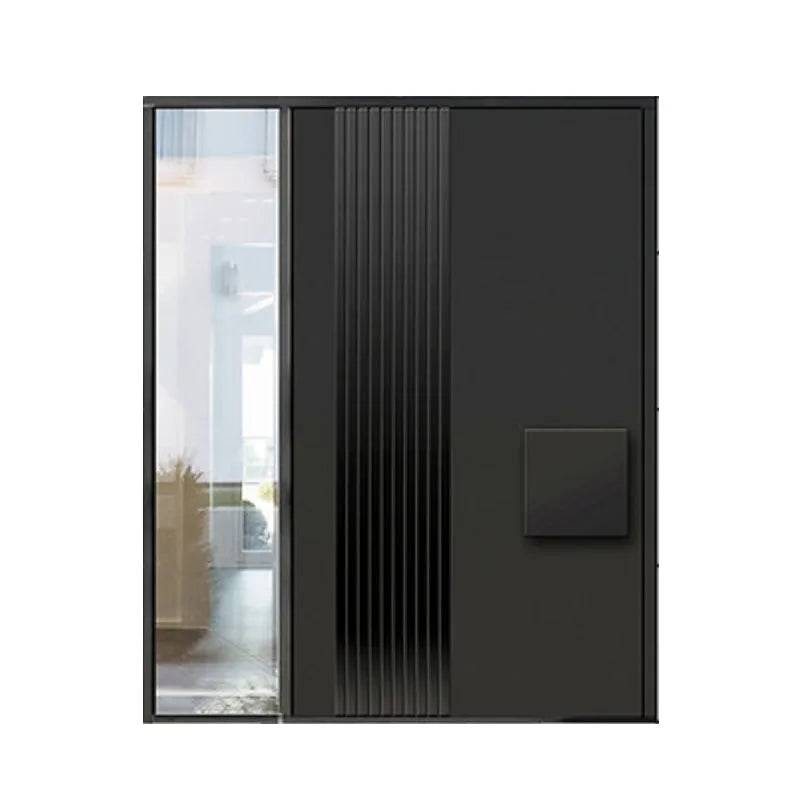 Italian Modern Aluminum Pivot Door Heavy Duty Manual Opening Finished Sound Insulation Waterproof Exterior Entry Door for Villa