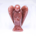 DIY Angel Figurine Miniature Handmade Carved Strawberry Quartz Mini Healing Statue Crystal Home Decoration Accessories Crafts