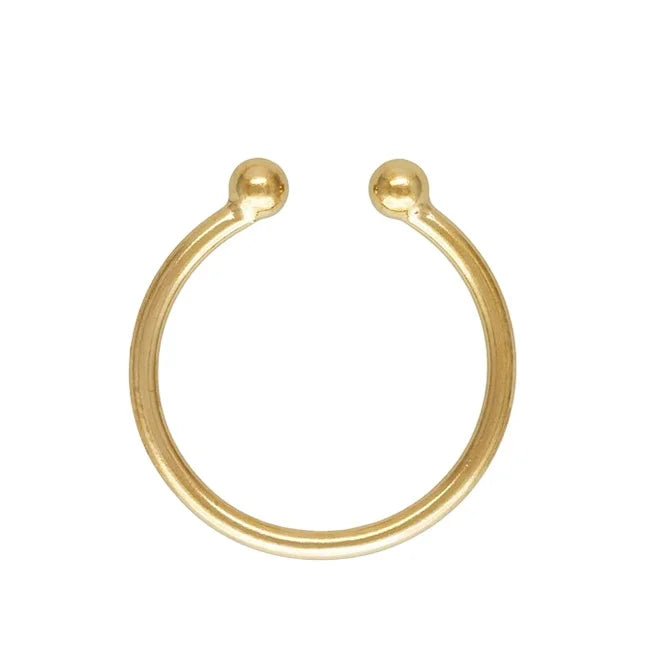 14K Gold Filled Jewelry Open 3.0mm Bead Ring Minimalistic Stacking Ring
