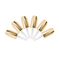 Customized Color Plastic Screw Cap Down Press Push Button Dropper with Glass Pipette