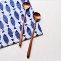 Popular Hot sale Customized  Japan Style Long Hand Tableware Handmade Stirring Coffee Wood Dark Spoon