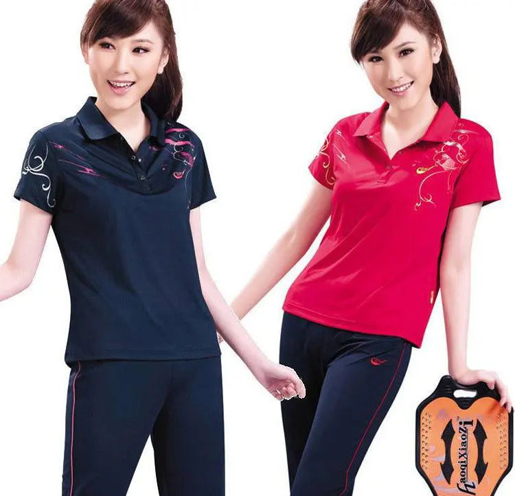 Embroidery Girl  Colorful Sport Polo Shirts Designs