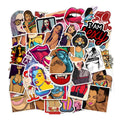 50Pcs Sexy Girl Beauty Lady Woman Sticker INS Style for Home Wall Table Phone DIY Label Washi Pinup Stickers
