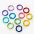 PD548 Colorful Plated Round Locking Carabiner Snap Clips Carabiner Round O Rings
