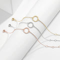 EManco 316L Stainless Steel Bracelet European and American Fashion Simple Hollow Round Bracelet Gold Plated Hand Ornaments