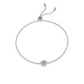 Elegant 1 Carat Moissanite Diamond D VVS White Bracelet 14k White Gold Fashion Charm