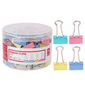Deli E8554A 48pcs/barrel 25mm Macaroon Color Binder Clips Metal Learning Office Folder 48barrel*48pcs=2304pcs Per Carton Set