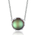 Wholesale Fashion Women Silver Jewelry Simple 925 Sterling Silver Choker Necklace Moonstone Pendant Necklace