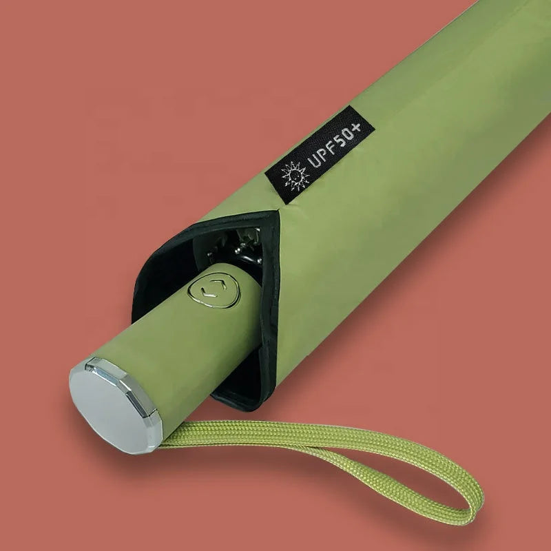 New Automatic Umbrella Sunny Rain Three Fold Sun Advertising Umbrella Sun Shading and Sunscreen Folding Custom Logo Printing