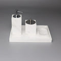 Nordic Style Marble Stone Washroom Accessories Hotel 4 Piece Marble Bathroom Accessories Set