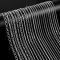 SC Fine Jewelry Necklaces Thin Sterling Silver 925 Rope Chain Paperclip Cross Figaro Snake Sterling Silver Chains Necklaces