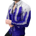 2025 Men's Business Casual Stretch Formal Designer Shirt Hot Sale Full Sleeve Custom Printed All Over Printed Large XL