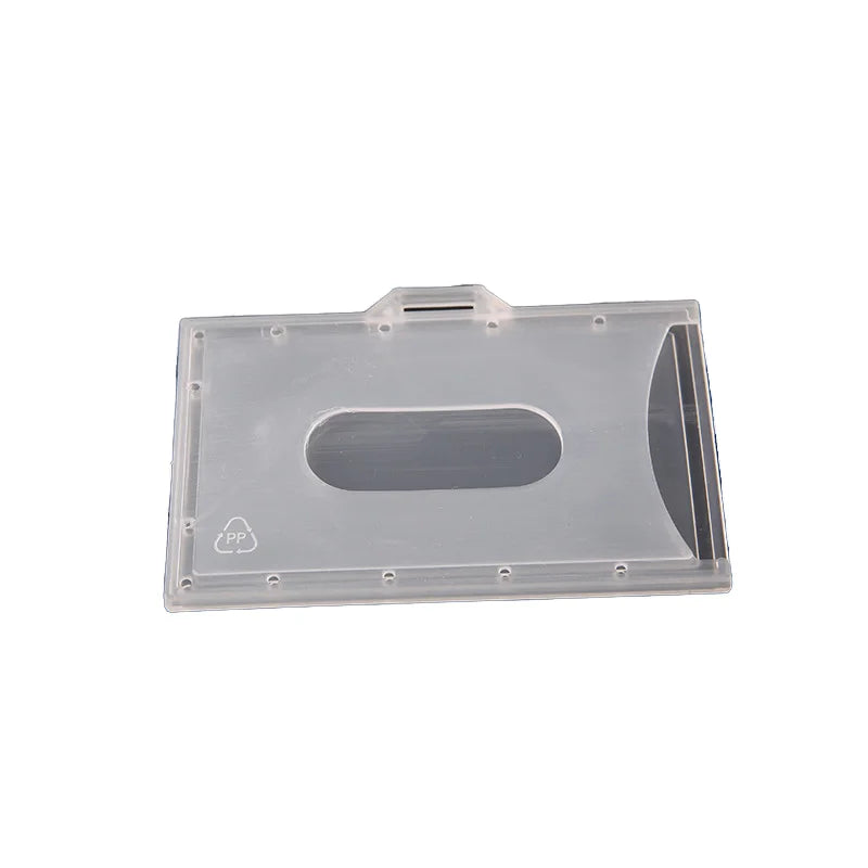 Wholesale Landscape Rigid PP Student ID Card Badge Holder Hard Plastic Staff Working Card Holder