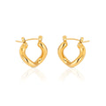 Chris April in Stock Trendy 316L Stainless Steel PVD Gold Plated Minimalist Twisting Hoop Earring for Women