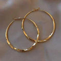 New Fashion Earrings Jewelry Gift Simple Gold Plated Earrings Exaggerated Big Hoop Earrings for Women Girls