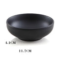 Unbreakable Korean Style Restaurant Tableware Rice and Soup Serving 4.5 Inch Black Melamine Bowl