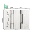Doorplus New Satin Finish Stainless Steel 304 Modern Design Double Action Door Hinge for Heavy Door with Soft Close Feature