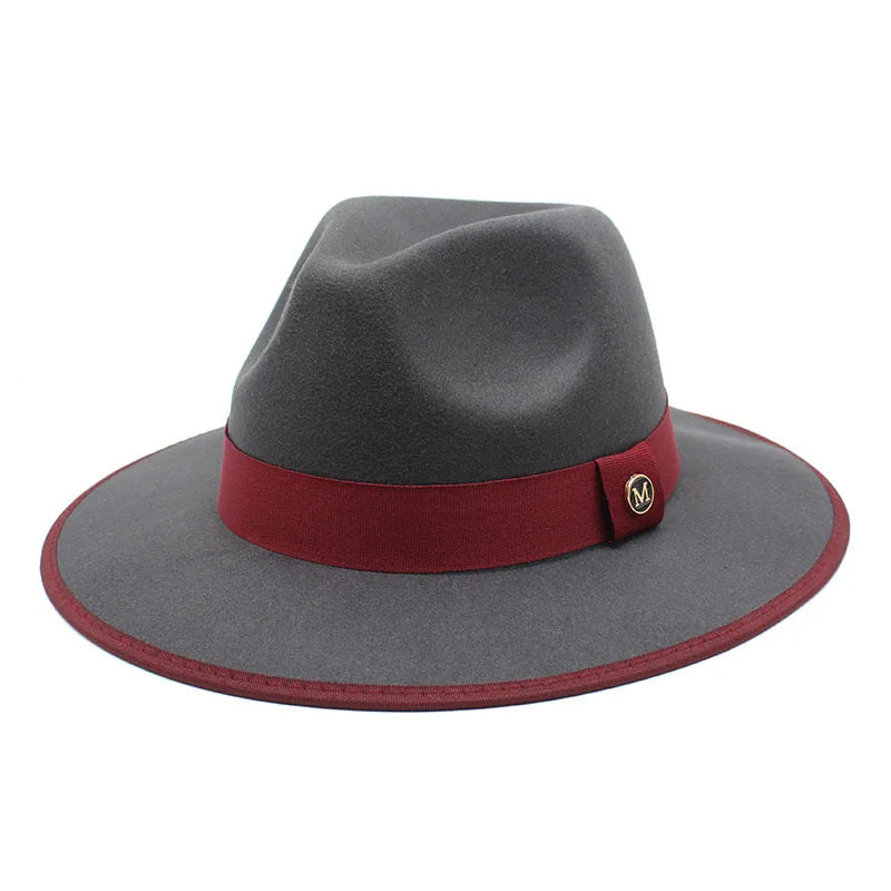 Autumn and Winter Top Hat British Style Jazz Brim Hat Fedoras Jazz Hat