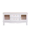 White Simple Wood Tv Stand Wood Tv Cabinet With Drawer and Showcase for Living Room Furniture