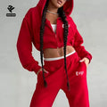 F5172 Clothing Manufacturers Custom Two Piece Set Women Clothing Workout Sets for Women Sweat Suits Zip Loungewear Women Sets