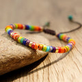 Go2boho Women's Natural Stone Fashion Bracelet Multi-Color Gemstone Design Religious and Trendy Bangles With Card Blessing