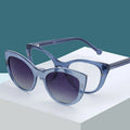 New Fashion Blue Cat Eye Polarized Sunglasses TAC Magnetic Clip-on Anti-Blue Light Glasses Frame TR90 Frame UV400 Sunglasses