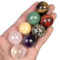 Hot Sale Wholesale 25mm Natural Rock Polished Gemstone Beads Amethyst Rock Quartz jasper Stone Sphere Crystal Ball
