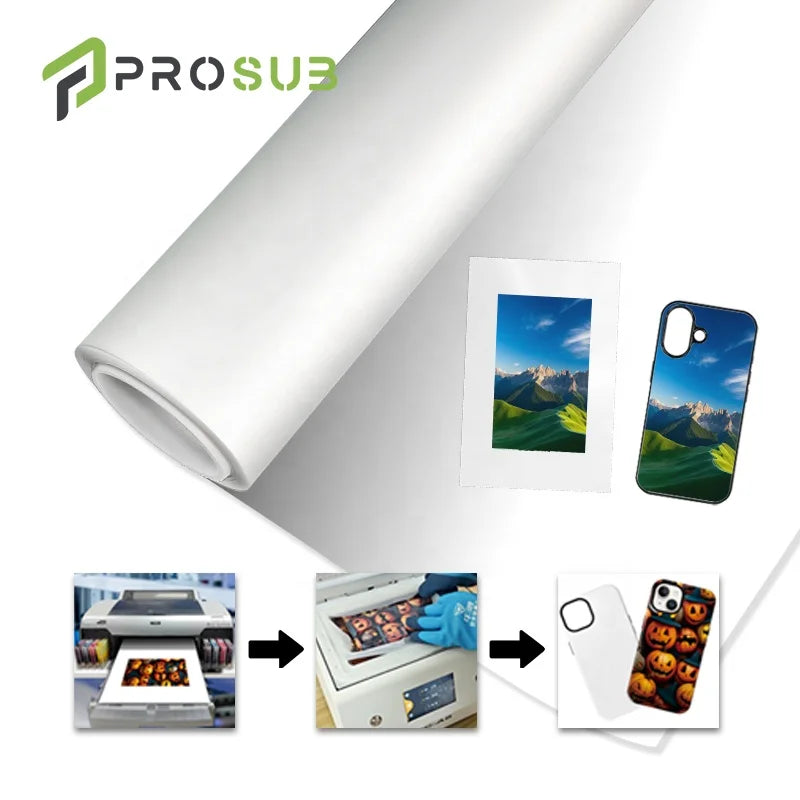 Prosub Wholesale Heat Transfer Htv Ront 3D Films 430mm PET Sublimation Roll Film Customizable Size Vacuum Machines Print Film