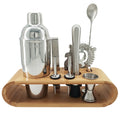 CAMOL FACTORY Custom 10 Pieces Bartender Kit Cocktail Shaker Bar Set with Stylish Bamboo Stand Luxury Martini Shaker 750ml