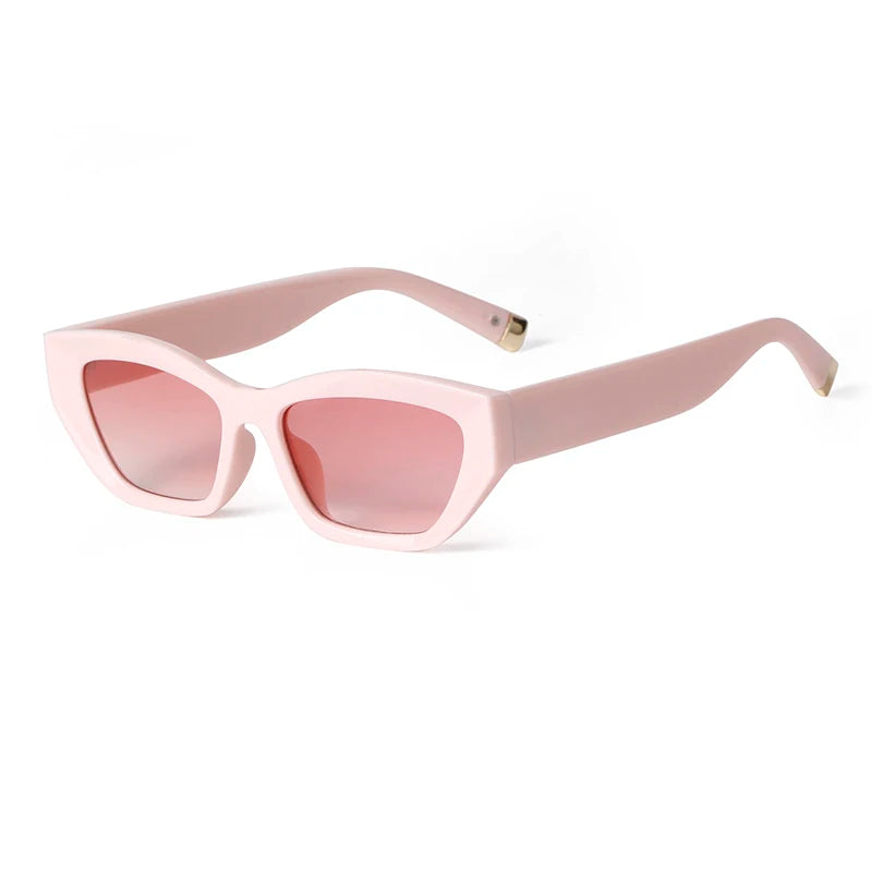 STY2449D Women Fashion Cat Eye Pink Shades 2025 New Luxury Custom Logo Sunglasses UV400 Gradient Brown Lens Jelly Sun Glasses