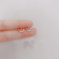 Little Princess Crown Sterling Silver Earrings Female Korean Sweet Girl Heart Jewelry Zircon Diamond Earrings Earrings