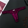 Custom Men's G-String Cotton T-Back Sports Underwear Breathable with Logo on Waist